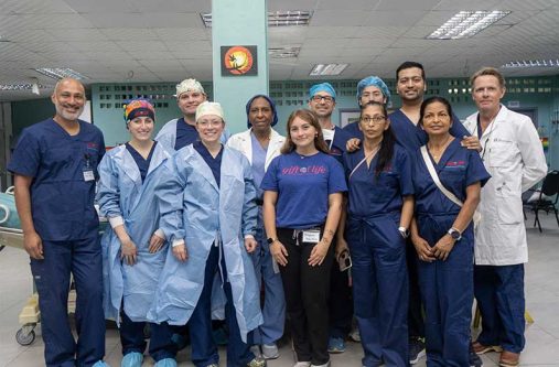 The visiting team provided mentorship, hands-on training, and skill transfer opportunities to GPHC physicians, nurses, and support staff