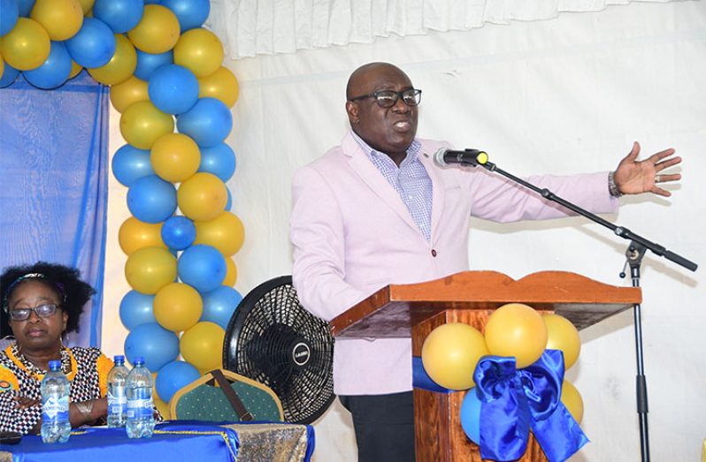 Dr Marcel Hutson, Chief Education Officer, as he gave Friday’s charge