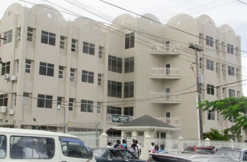 The Guyana Revenue Authority headquarters on Camp Street, Georgetown