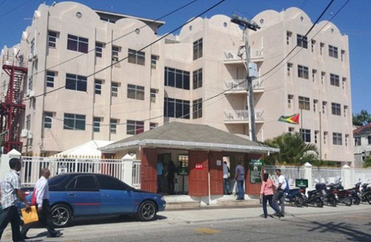 The Guyana Revenue Authority (GRA) Headquarters on Camp Street, Georgetown