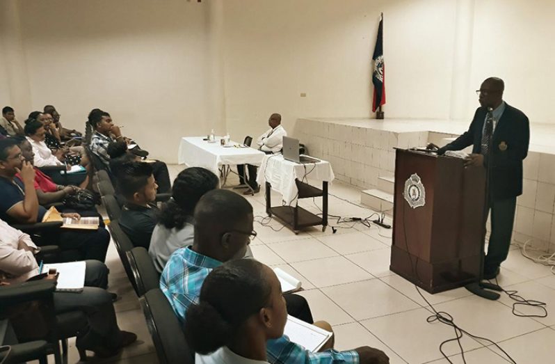Deputy Commissioner of Customs, Excise and Trade Operations, Patrick Hyman, speaking at the opening of the training session