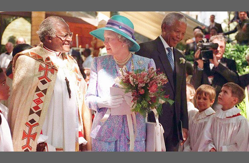 Archbishop Tutu was a contemporary of Nelson Mandela and met Queen Elizabeth II on a number of occasions (GETTY IMAGES)