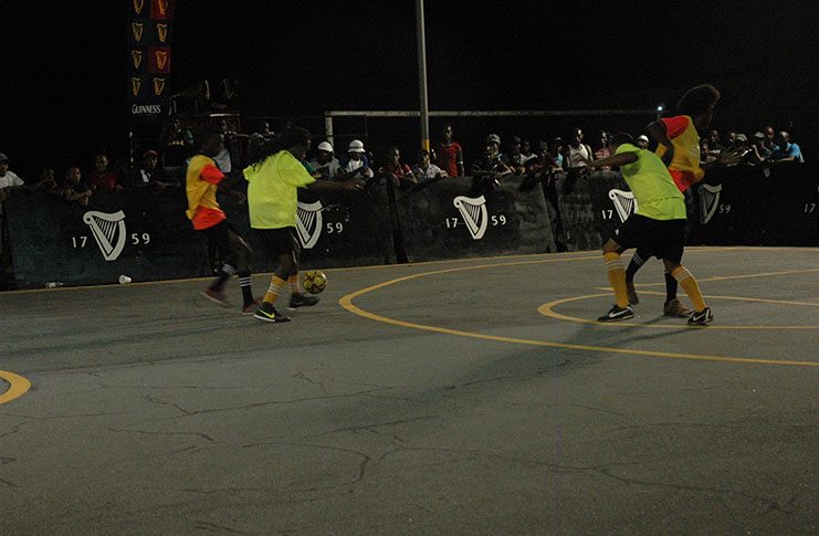 Action in the Georgetown Guinness ‘Greatest of the Streets’ last Saturday night at the Burnham Court.