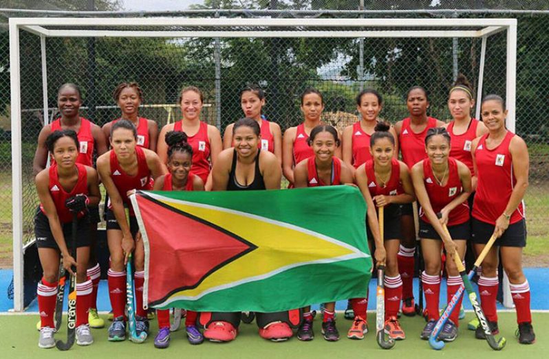 Guyana’s women hockey team that defeated Jamaica 1 – 0 to win the CAC Qualification Hockey Tournament in Jamaica.
