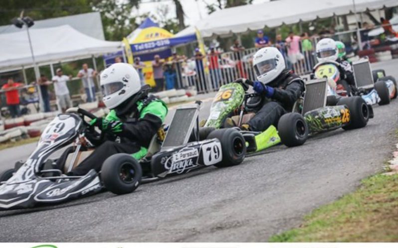 Zachary Persaud (79) leads the X30 juniors class heading into the second round of the GT Motorsports Grand Prix this weekend.  Nathan Rahaman (71) is second with Rayden Persaud (26) third.