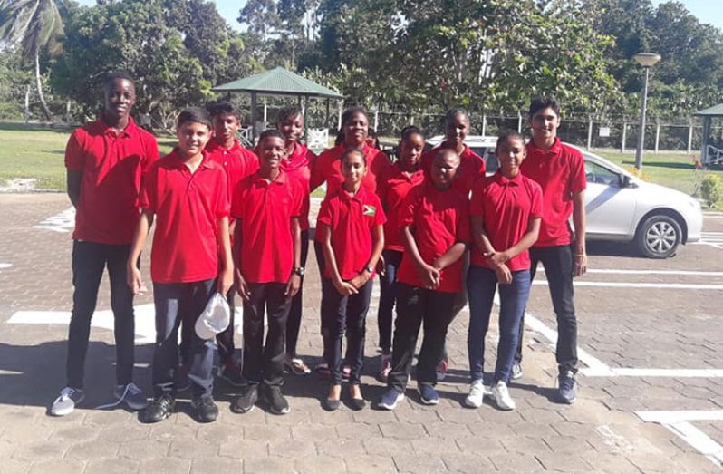 The Guyana team who will compete in this year’s Cup of Guianas Tennis tournament in Suriname