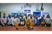 The plant operators who recently graduated, along with senior officials of GWI