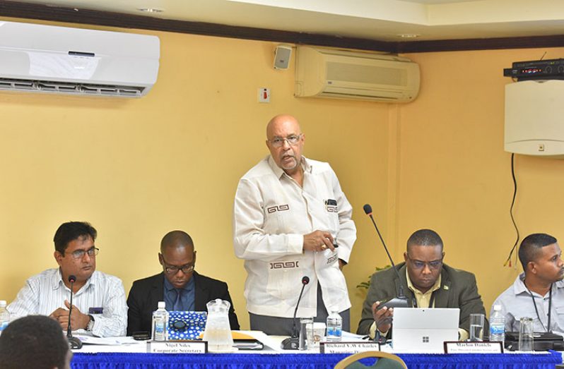 GWI Managing Director Dr. Richard Van-West Charles with his team addressing various concerns presented by consumers