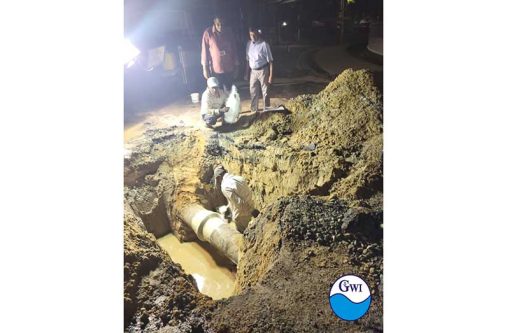 GWI has updated the public on pipeline repair works currently underway near the National Library