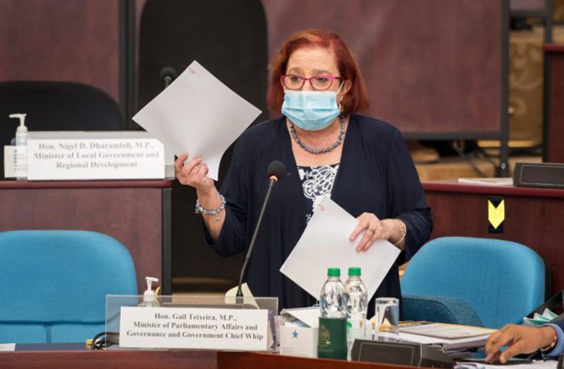 Parliamentary Affairs Minister, Gail Teixeira