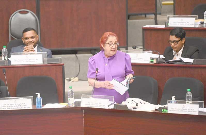 Minister of Parliamentary Affairs and Governance, Gail Teixeira