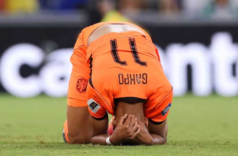 Cody Gakpo was distraught after his side’s loss to Morrocco