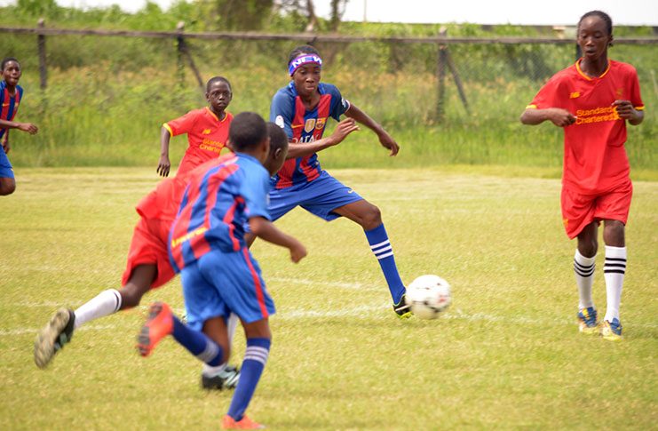 Action in last weekend’s round of the ExxonMobil U-14 Schools Football tournament
