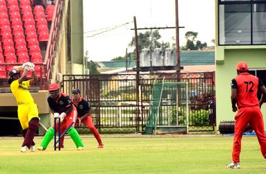 Bowled! (Essequibo’s fight for the GCB intercounty trophy never got going (Adrian Narine Photo)