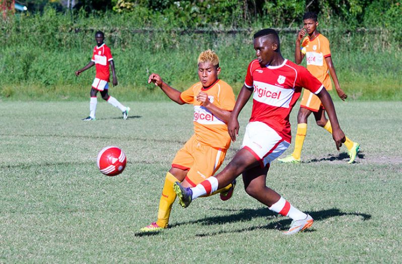 Chase Academic Foundation were on a charge to their second Digicel schools football title. (Samuel Maughn photo)