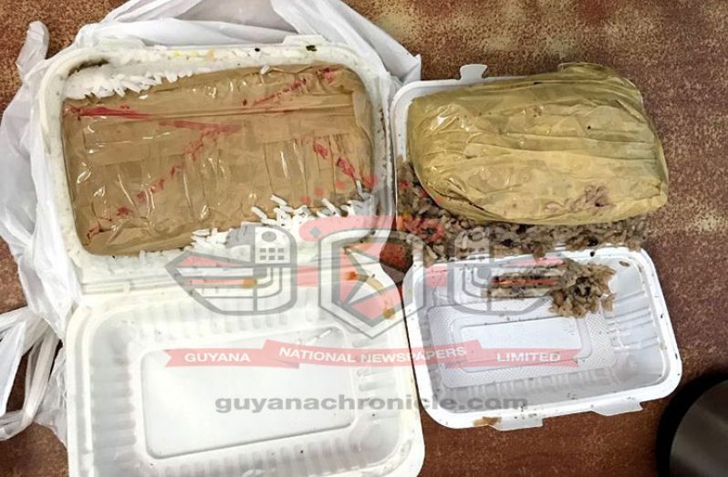 The food items which the woman attempted to smuggle into the prison