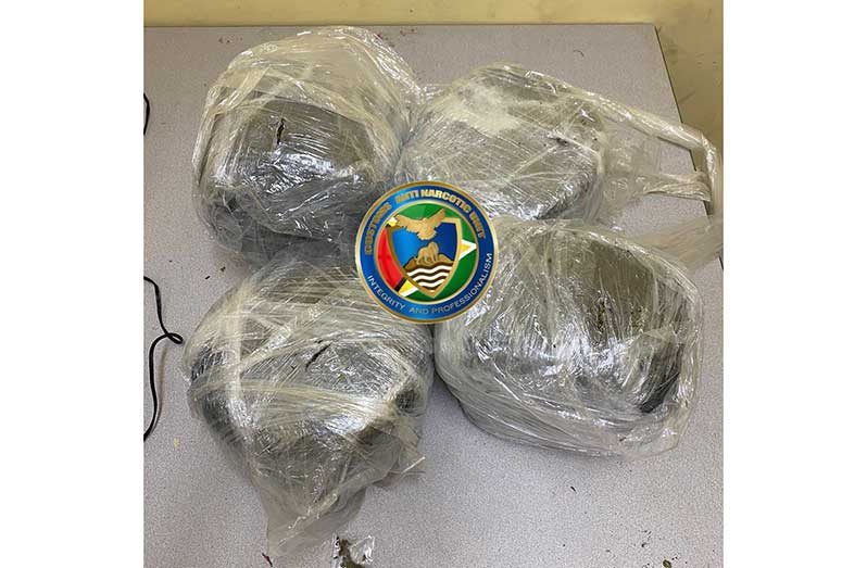 The parcels of marijuana that were found in the car
