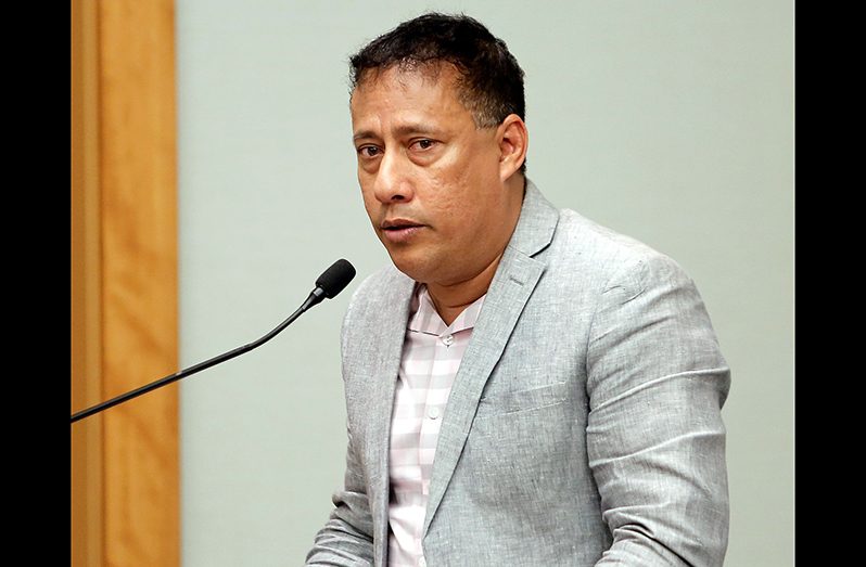 Gary Griffith speaks during the media conference at the Hyatt Regency, Wrightson Road, Port-of-Spain, on Saturday (Photo credit: T&T Guardian)