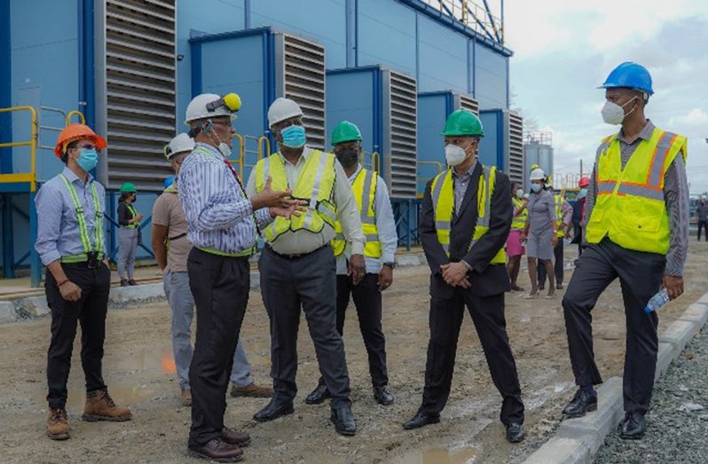 Prime Minister Brigadier (Ret’d) Mark Phillips on a visit to the dual-fueled power plants at Garden of Eden in August