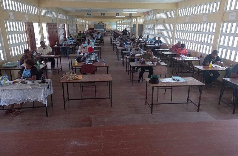 Some of the attendees at the Leonora Secondary School auditorium