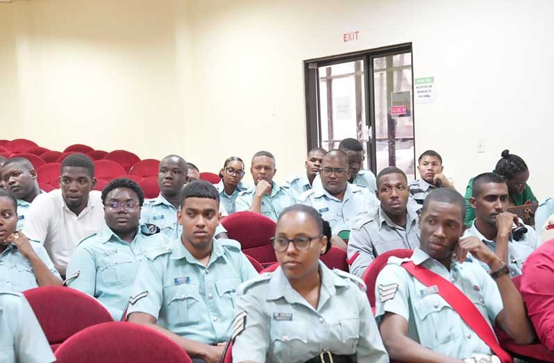 A section of the gathering at the third cohort of its Junior Leaders Training Programme on Monday at the Officers’ Training Centre in Eve Leary