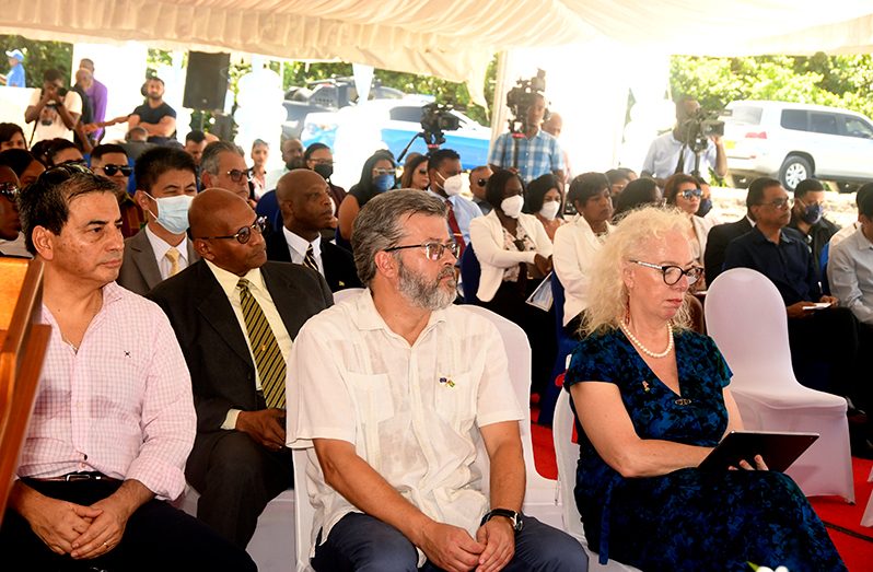 A section of the gathering at the sod-turning exercise (Adrian Narine photo)