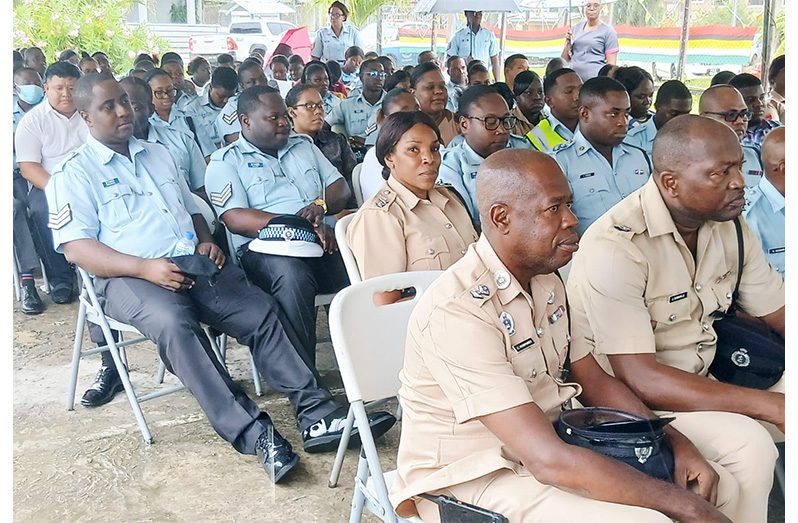 The promoted ranks include Inspectors, Sergeants, Corporals, and Lance Corporals, who have advanced within the Guyana Police Force following a recent round of elevation exercises