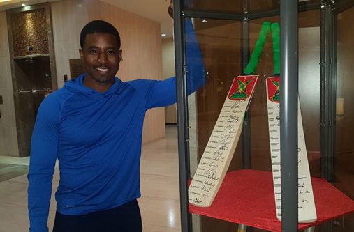 ‘Haves and Have Nots’ star Gavin Houston enjoying a light moment at the Marriott Hotel in Georgetown, Guyana