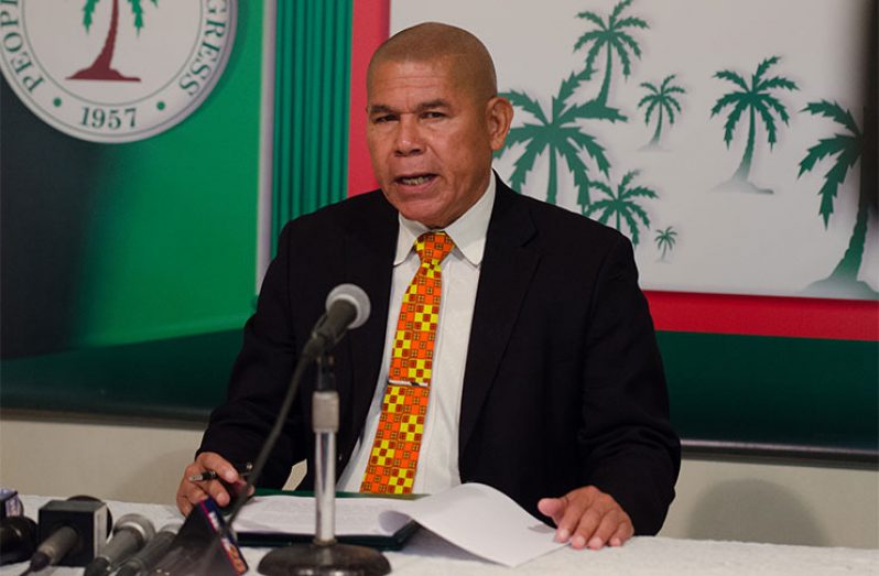 Minister of Social Cohesion, and PNC Second Vice-Chairman, Dr. George Norton (Delano Williams photo)