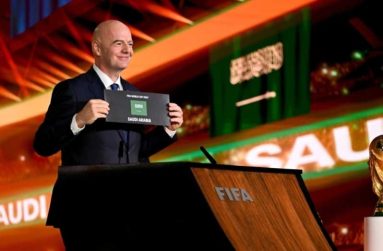 Fifa’s President, Gianni Infantino, makes the announcement