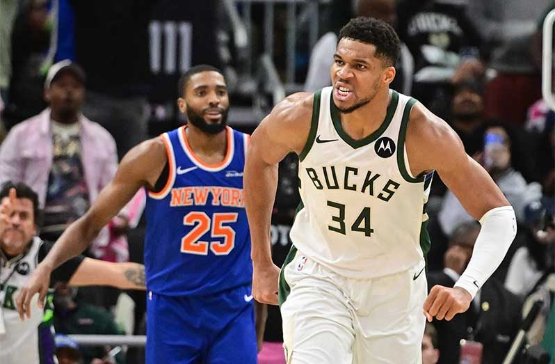 Giannis Antetokounmpo in a dominant mood.