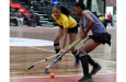 Saints mid-fielder Clayza Bobb trying to evade the challenge of Hikers Trinity Greaves in their girls' U-21 clash