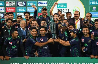 The Quetta Gladiators celebrating after capturing their first ever PSL title