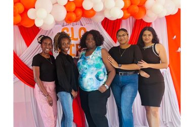 Some of the collaborating partners of Glo Girl. (From left:  Yvonne Barrow, Denica Henry, Shaundel Phillips, Marissa Foster, Seeta Dalloo).