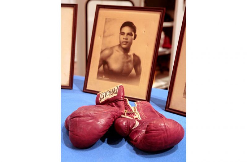 The boxing gloves of heavyweight champion Joe Louis have been