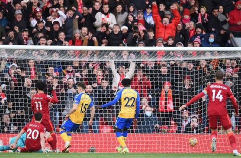 Diogo Jota's goal after just 97 seconds against Southampton is Liverpool's earliest in the Premier League since April 2019 (15 seconds vs Huddersfield)