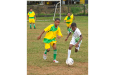 Belladrum Primary Goal Scorer Dextroy Thomas going for goal