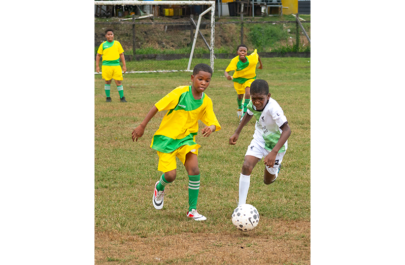 Belladrum Primary Goal Scorer Dextroy Thomas going for goal