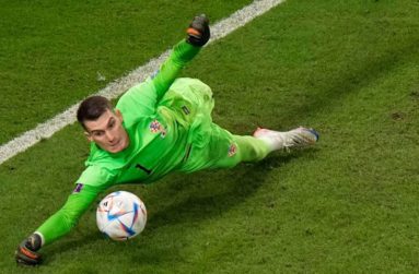 Croatia's Dominik Livakovic saves a penalty from Japan's Kaoru Mitoma (Photo: Skysports)