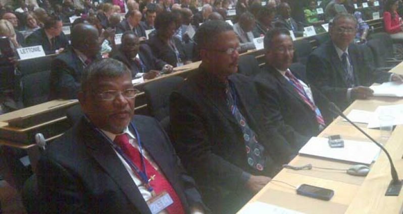 Guyana’s delegation attending the 103rd Session of the International Labour Conference in Geneva, Switzerland headed by Labour Minister, Dr. N.K. Gopaul.