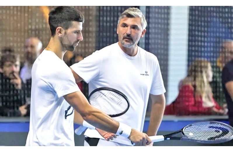 Goran Ivanisevic (right) coached Marin Cilic, Tomas Berdych and Milos Raonic before Novak Djokovic (left)