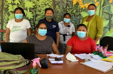 Goretti Lewis and other indigenous women leaders of the South Rupununi participating in a workshop.