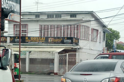 The R. Gossai Liquor and General Store at Bagotstown