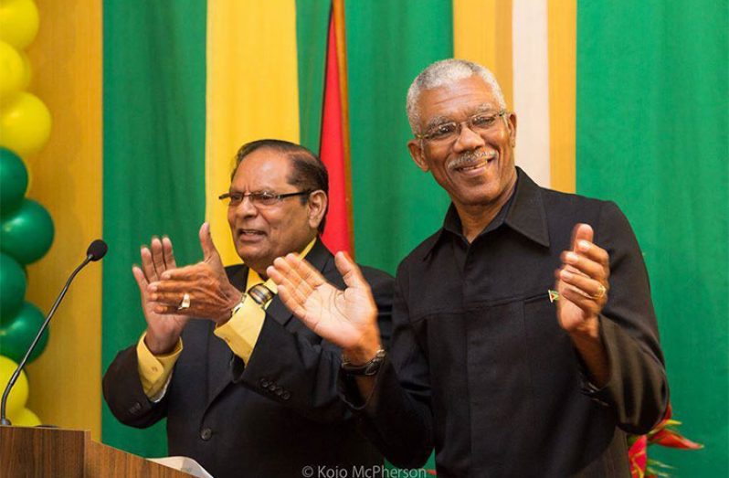 President David Granger and Prime Minister Moses Nagamootoo led the coalition at the last general and regional elections