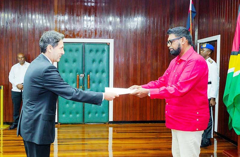 President Dr. Irfaan Ali accepted the credentials of Greece’s new Ambassador to Guyana His Excellency Theodore N. Tsakiris