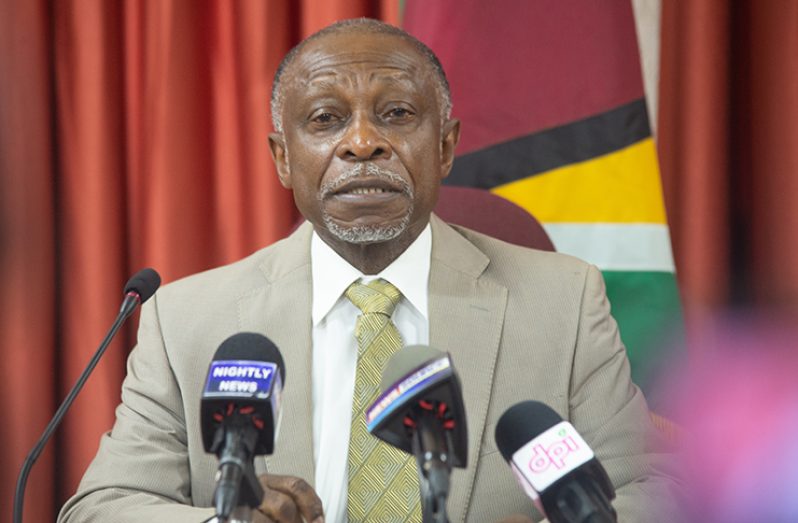 Vice-President and Minister of Foreign Affairs Carl Greenidge (Delano Williams’ photo)