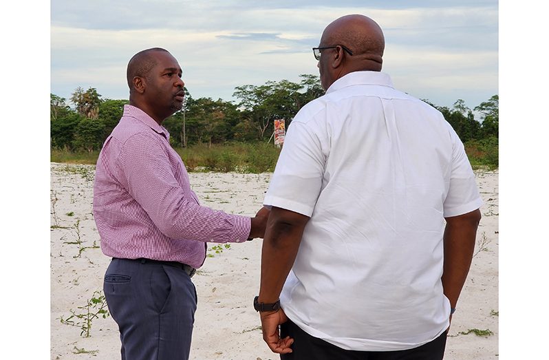 GFF president Wayne Forde is greeted by Howard Mc Intosh