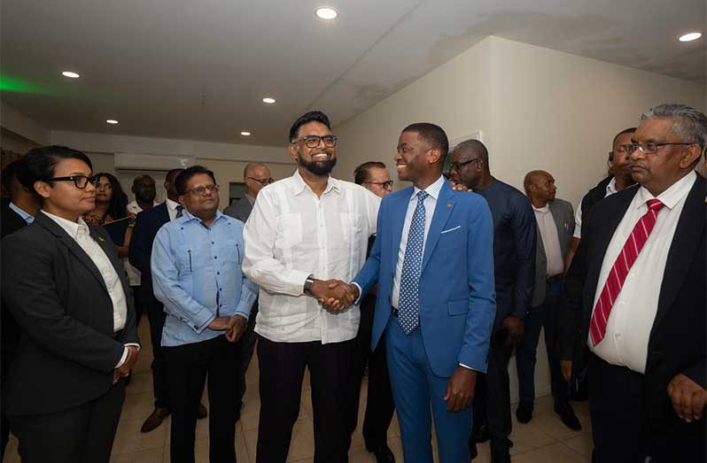 President Ali and Grenadian Prime Minister, Dickon Mitchell