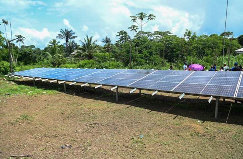 Prime Minister, Brigadier (Ret’d) Mark Phillips commissioned the solar photovoltaic (PV) mini-grid systems