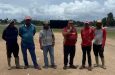 Raj Singh, third from  right, with the ground staff